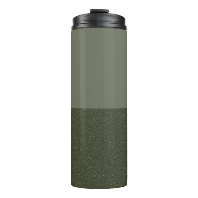 Moss Green Half Textured Tumbler – Customisable (Front)