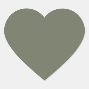 Moss Green Heart Sticker – Customisable