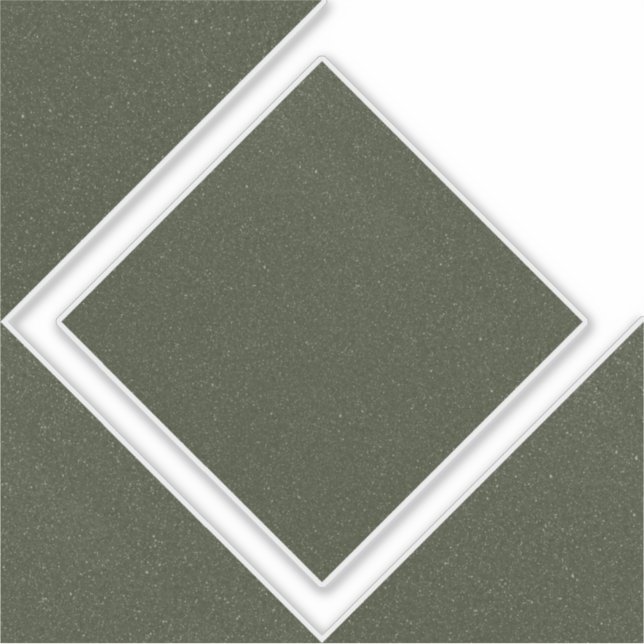 Moss Green Hollow Diamond Vinyl Sticker (Front)