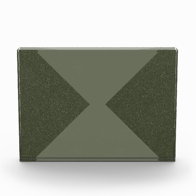 Moss Green Inverted X Acrylic Photo Block (Front)
