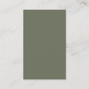 Moss Green Minimal Business Card – Customisable