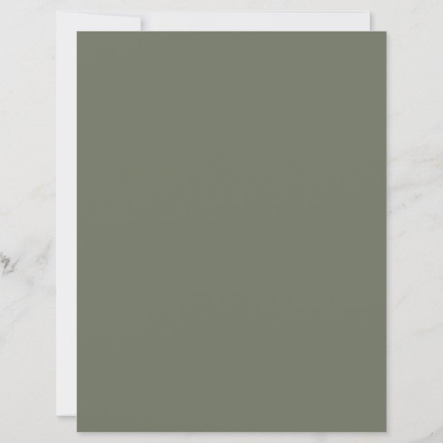 Moss Green Minimal Paper Sheet Design (Front)