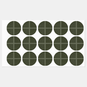 Moss Green Minimalist Cross Grid Stickers – Modern