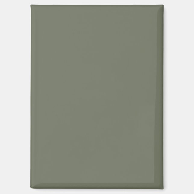 Moss Green Minimalist Custom Fridge Magnet (Front)