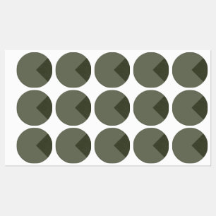 Moss Green Minimalist Pie Slice Stickers - Labels
