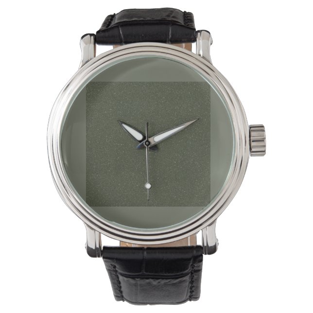 Moss Green Minimalist Square Watch (Front)
