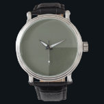 Moss Green Minimalist Watch – Customisable eWatch<br><div class="desc">Discover refined simplicity with the Moss Green Minimalist Watch featuring a modern diagonal quarter design. This layout subtly blends matte and shimmer textures for a visual contrast that feels fresh, composed, and quietly powerful. The moss green palette makes it universally appealing—calming, earthy, and smart enough for both formal events and...</div>