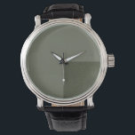 Moss Green Minimalist Watch – Customisable eWatch<br><div class="desc">Discover refined simplicity with the Moss Green Minimalist Watch featuring a modern diagonal quarter design. This layout subtly blends matte and shimmer textures for a visual contrast that feels fresh, composed, and quietly powerful. The moss green palette makes it universally appealing—calming, earthy, and smart enough for both formal events and...</div>