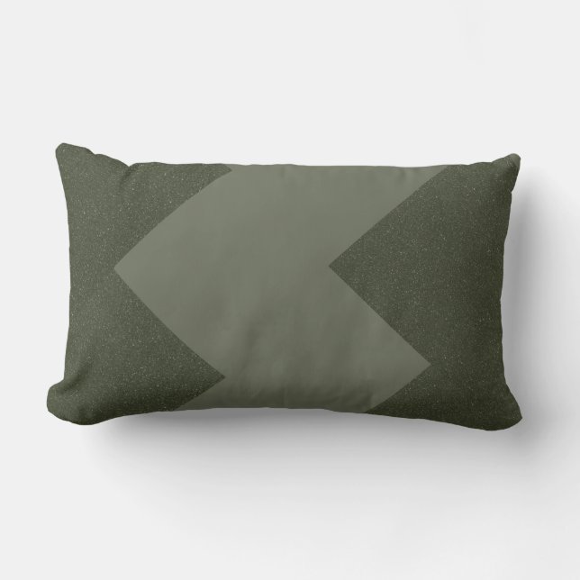 Moss Green Modern Throw Pillow (Front)