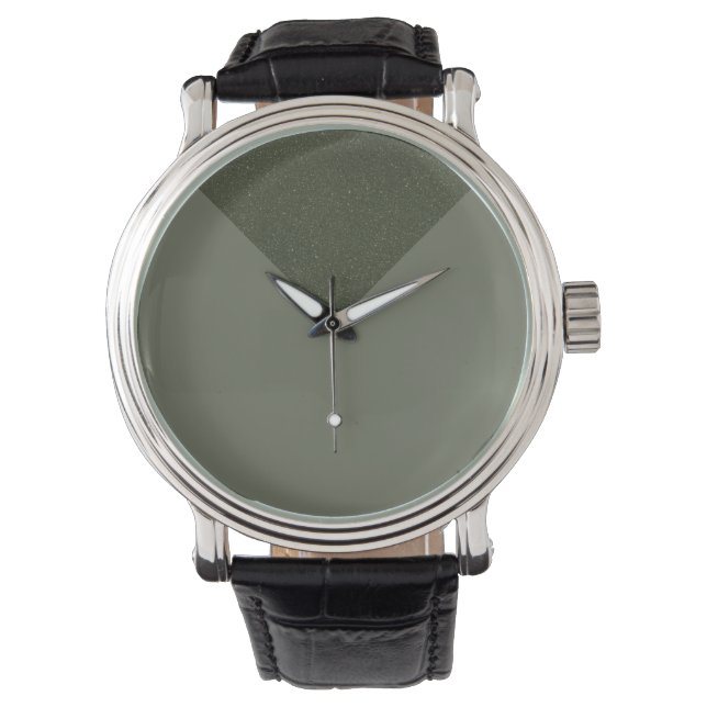 Moss Green Modern Triangle Custom Watch (Front)