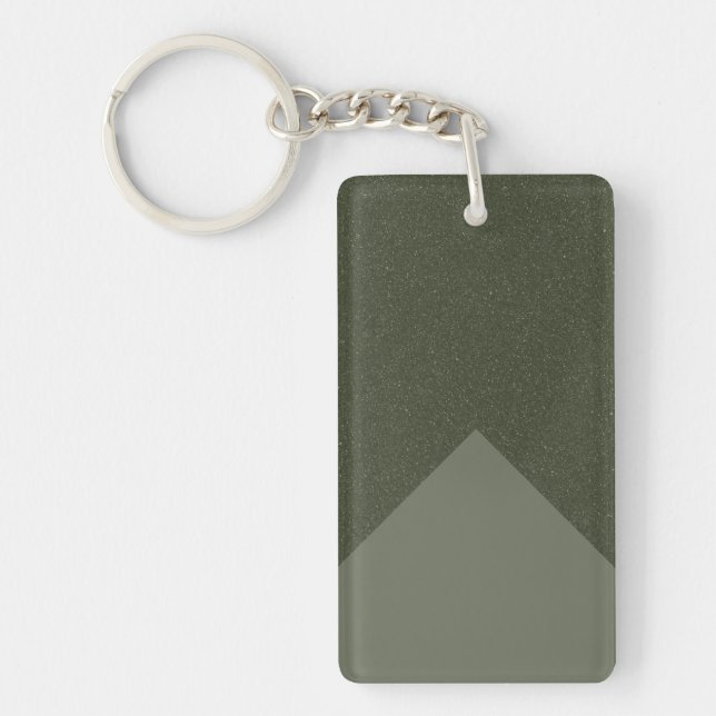 Moss Green Mountain Acrylic Keychain – Customise (Front)