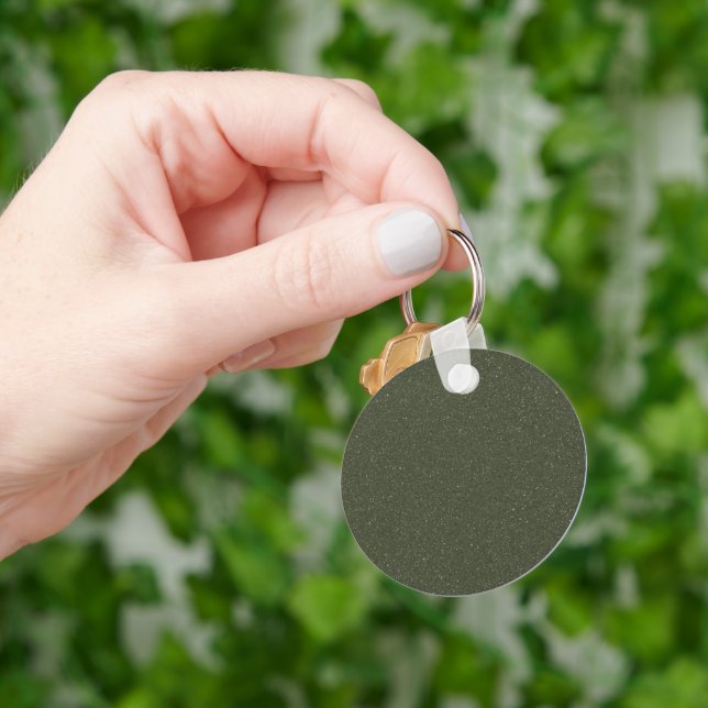 Moss Green Noise Effect Custom Keychain (Hand)