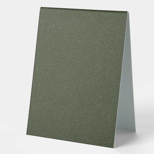 Moss Green Noise Effect Tent Sign – Editable (Front)
