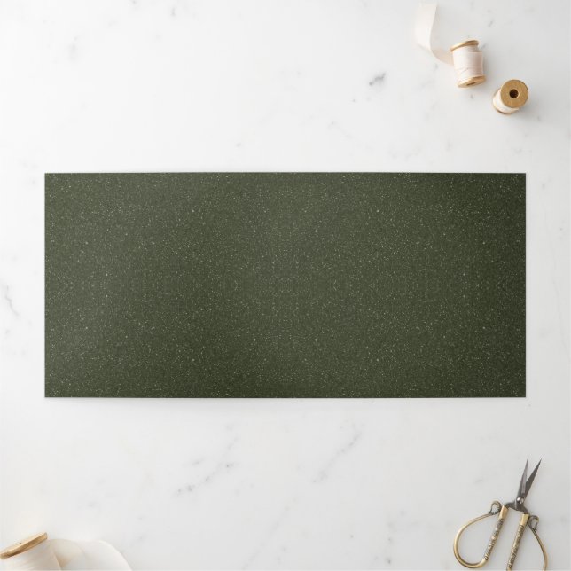 Moss Green Noise Effect Trifold Invite – Customise (Outside)