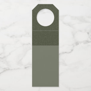 Moss Green Noise-Over-Matte Bottle Tag – Customise