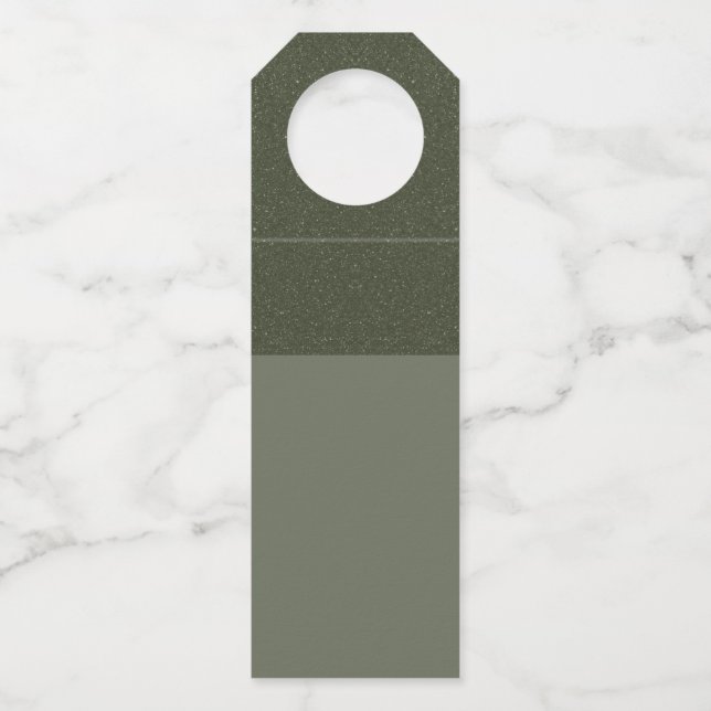 Moss Green Noise-Over-Matte Bottle Tag – Customise (Front)