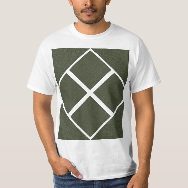 Moss Green Noise Pattern T-Shirt (Front)
