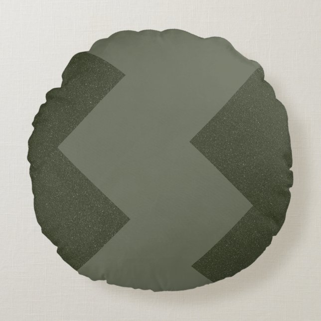 Moss Green Round Accent Pillow (Front)
