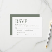 Moss Green Scan Qr Code Meal Choice Wedding