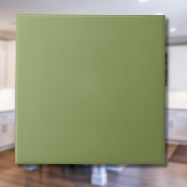 Moss Green Solid Colour | Classic | Elegant Ceramic Tile (Creator Uploaded)
