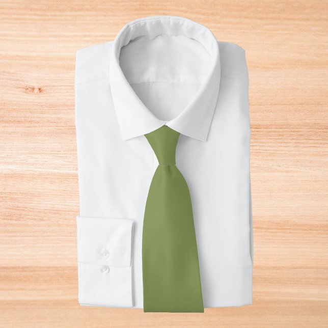 Moss Green Solid Colour Tie (Creator Uploaded)