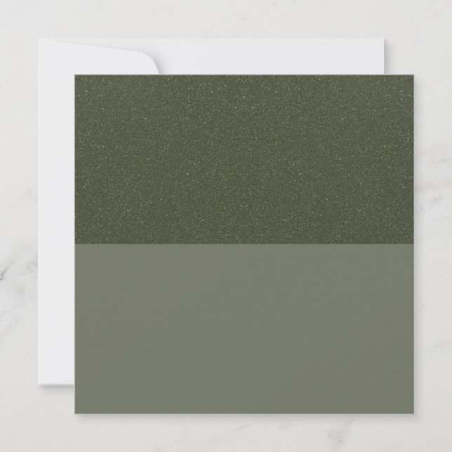 Moss Green Speckle Flat Note Card – Customisable (Front)