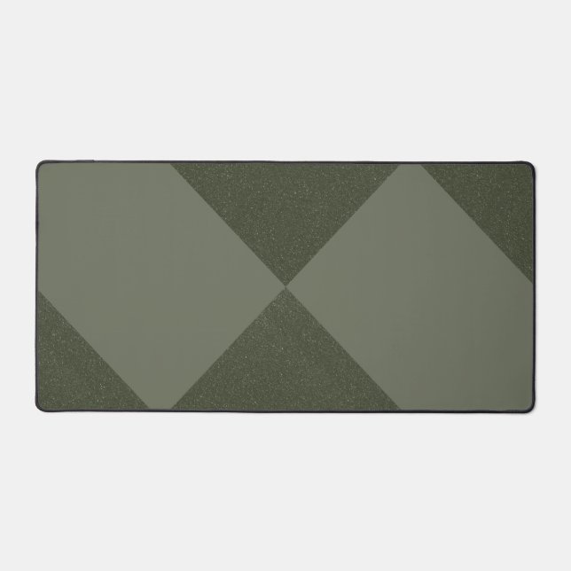 Moss Green Split Diamond Desk Mat – Customisable (Front)