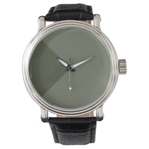 Moss Green Split Face Custom Watch