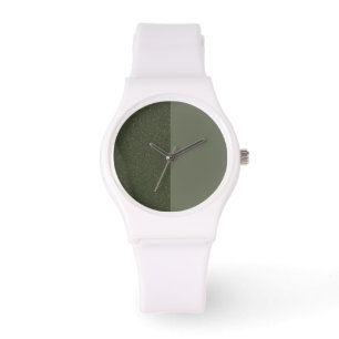 Moss Green Split Face Watch – Customisable