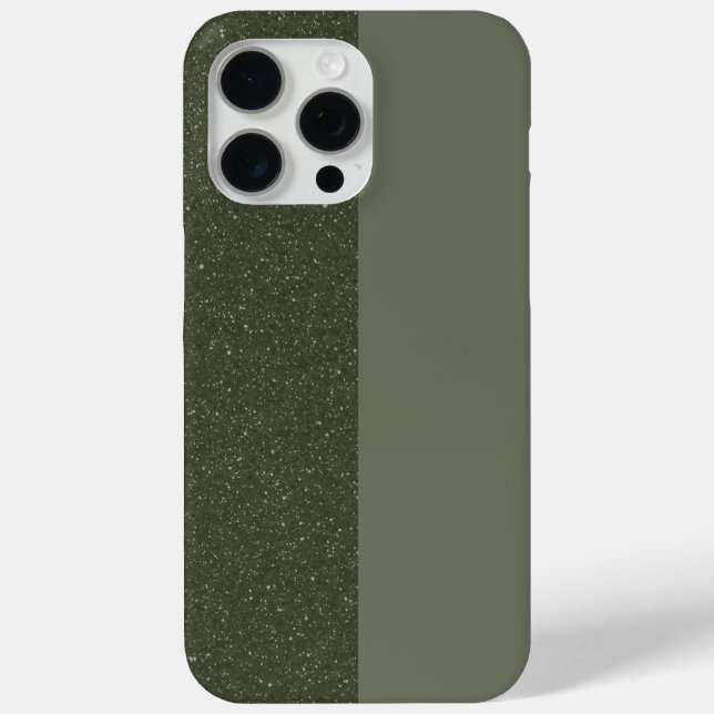 Moss Green Split iPhone 15 Pro Max Case (Custom) (Back)