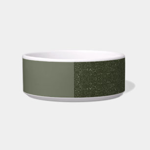 Moss Green Split Panel Pet Bowl – Customisable