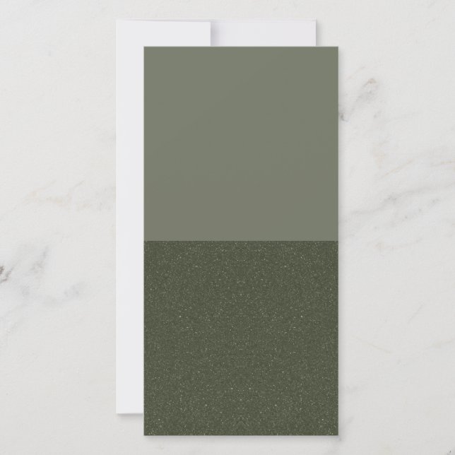 Moss Green Split Texture Flat Card – Customisable (Front)