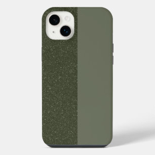 Moss Green Split Texture iPhone 14 Plus Case