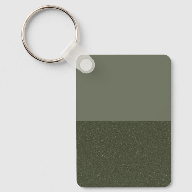 Moss Green Split Texture Keychain – Customisable (Front)