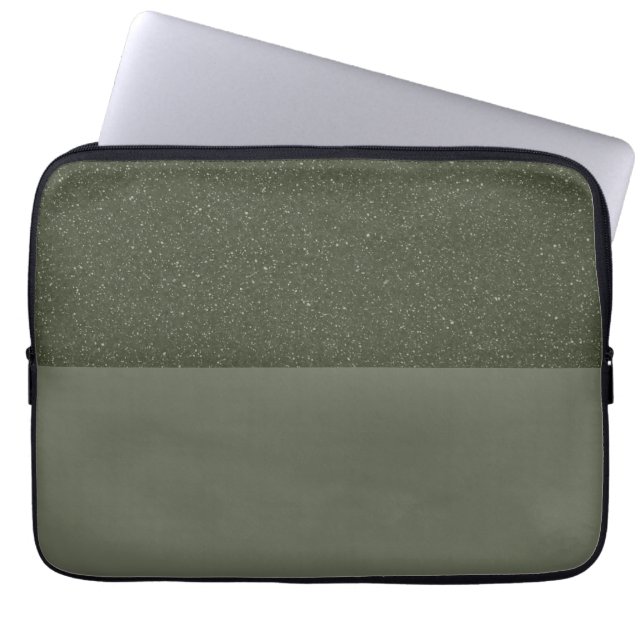 Moss Green Split Texture Laptop Sleeve – Customise (Front)