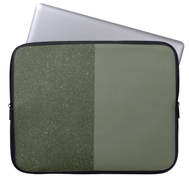 Moss Green Split Texture Laptop Sleeve – Customise (Front)