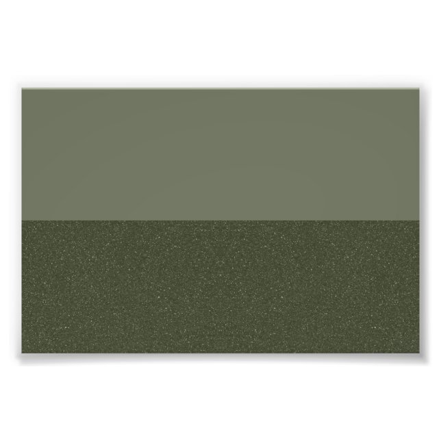 Moss Green Split Texture Photo Enlargement Design Print (Front)