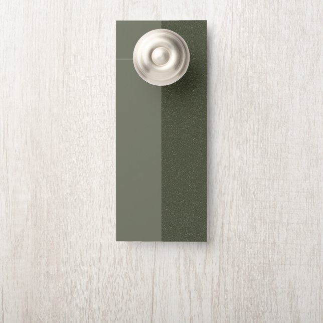 Moss Green Split Textured Door Hanger – Customise (On Knob)