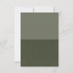 Moss Green Split-Tone Announcement Card (Custom)