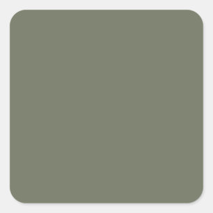 Moss Green Square Custom Sticker