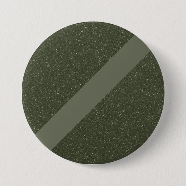 Moss Green Stripe Textured Pinback Button (Front)