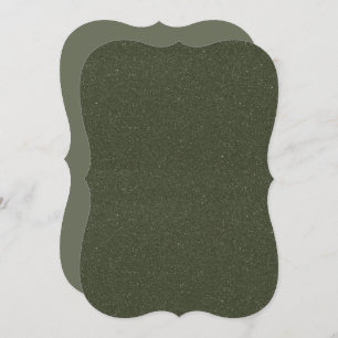 Moss Green Texture Bracket Flat Note Card