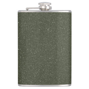 Moss Green Textured Custom Vinyl Wrapped Flask