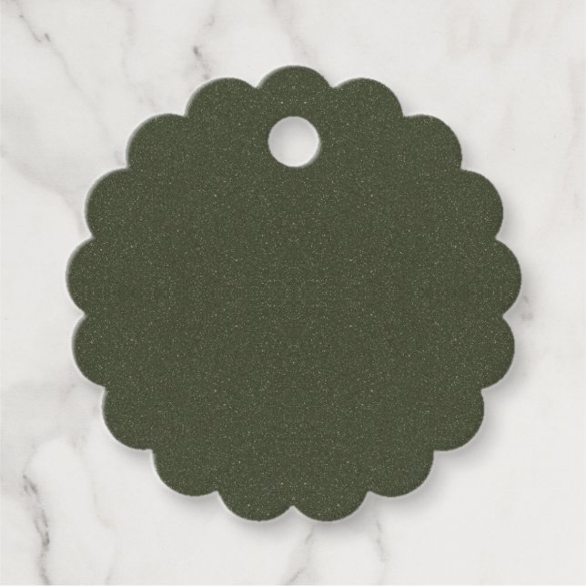 Moss Green Textured Favour Tag Blank – Customisabl (Front)