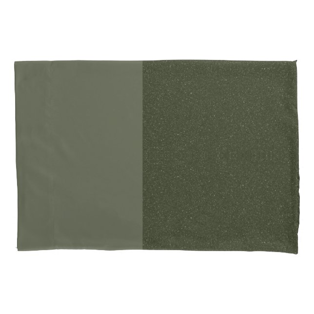 Moss Green Textured Split Pillowcase – Customise (Front)