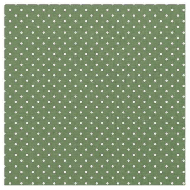 Moss Green Tiny Dots Fabric (Close Up)