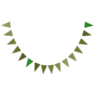 Moss Green to Forest Gradient Theme Bunting