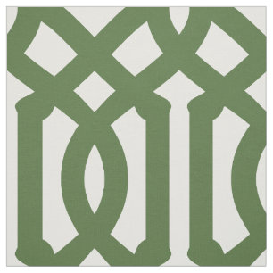 Moss Green Trellis Large Scale Fabric