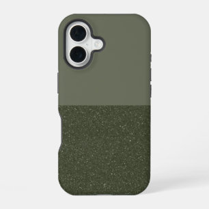 Moss Green Two-Tone iPhone 16 Case – Customisable