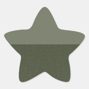 Moss Green Two-Tone Star Sticker – Customisable